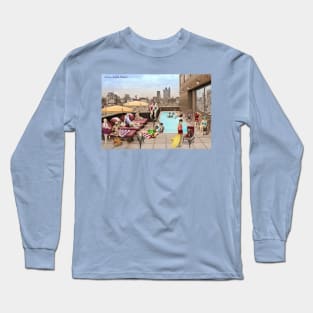 Art Deco Rooftop Chillout Long Sleeve T-Shirt